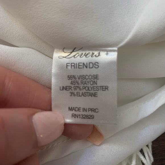 Lovers + Friends white short sleeve romper size M NWT - Picture 7 of 12